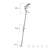 316L SURGICAL STEEL THREADLESS PUSH IN MOON STAR BEZEL CHAIN CZ TOP PART